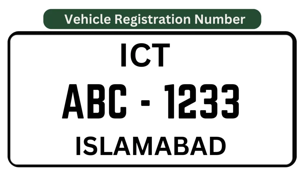 ISLAMABAD VEHICLE NUMBERPLATE