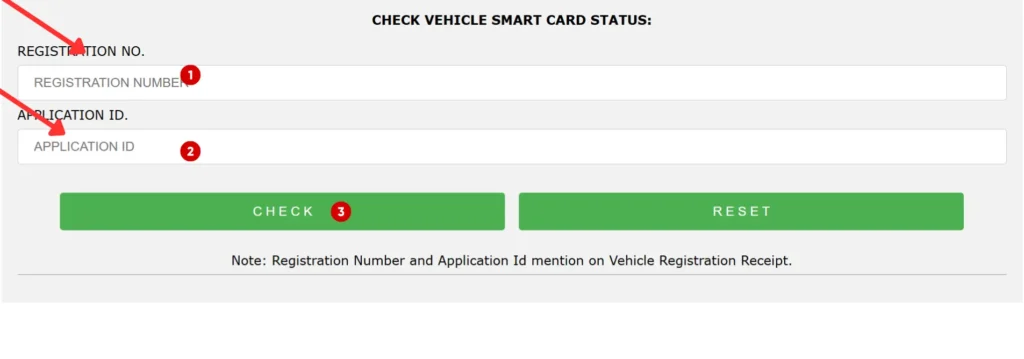 Image showing step by step guide for smart card status check