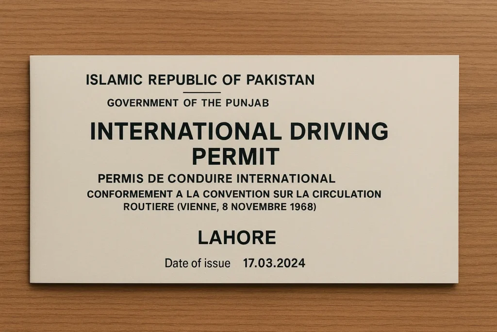 Intenational driving license permit application procedure