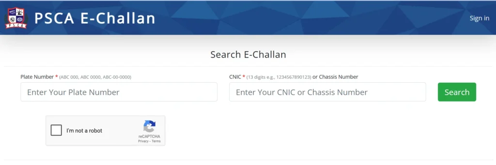 PSCA E-Challan Online Check by Vehicle Number 2026 2 PSCA E-challan online check