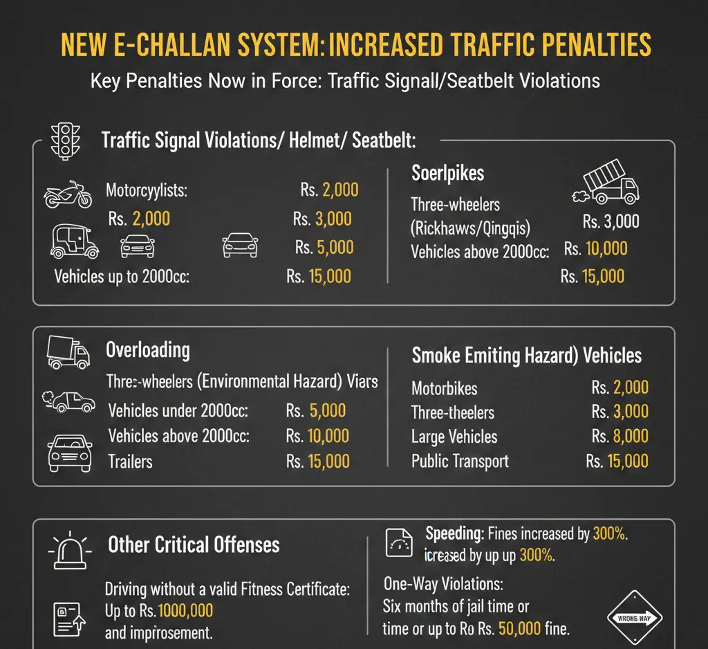 Punjab Traffic Laws Amendments & Penalties 2026 2 Updated Traffic violation fines list